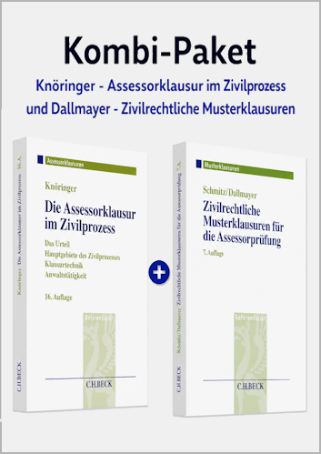 Kombi-Paket Assessorklausur im Zivilprozess + Zivilrechtliche Musterklausuren
